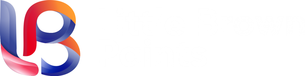 Little Brown Paints Logo White